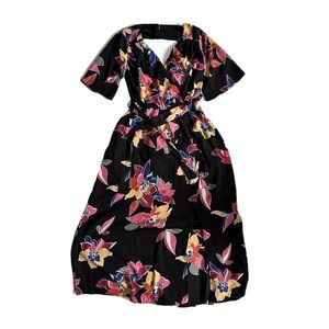 Trixxi backless tropical midi dress